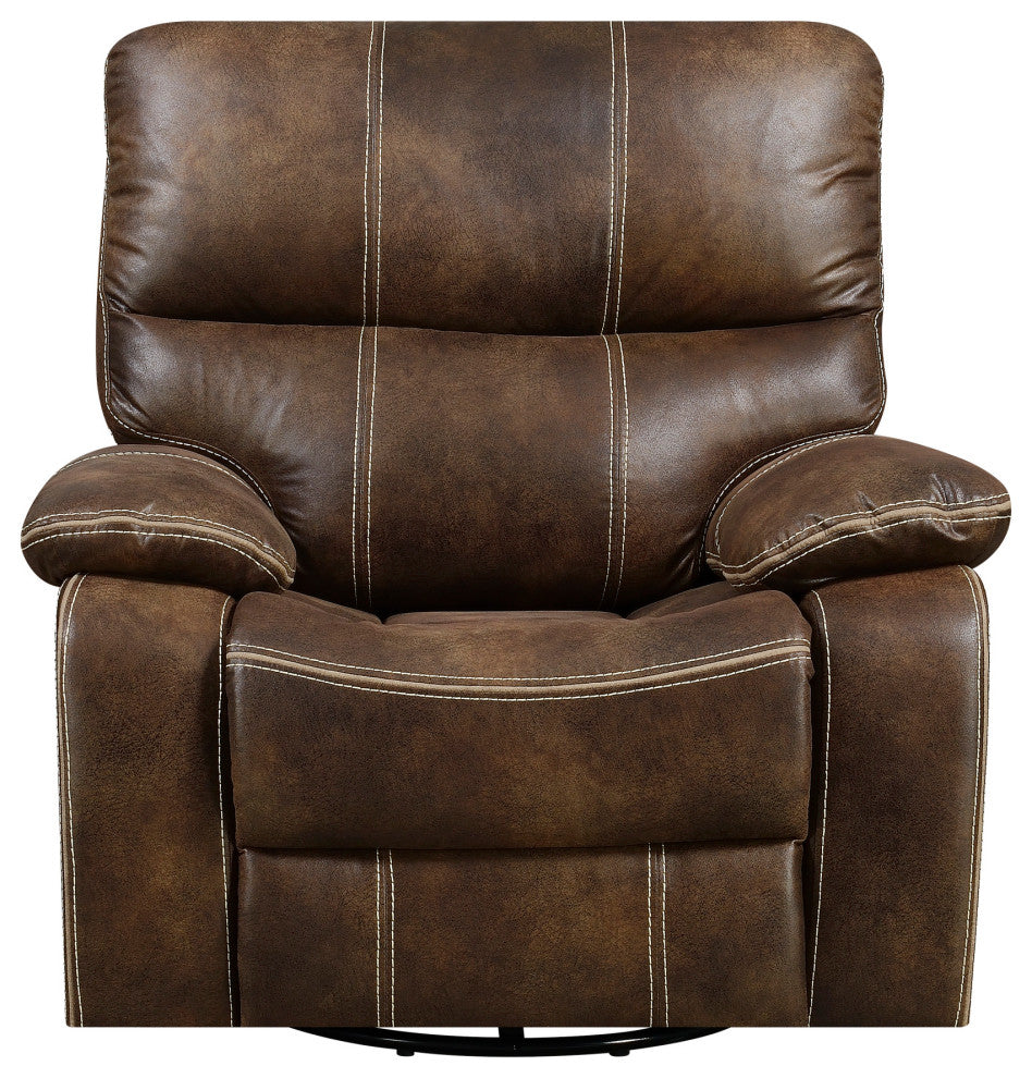 Kimberly Swivel Recliner Glider, Chocolate Brown