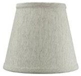 5x8x7 Textured Oatmeal Hard Back Lampshade with White Lining Edison Clip On, Textured Oatmeal