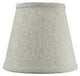5x8x7 Textured Oatmeal Hard Back Lampshade with White Lining Edison Clip On, Textured Oatmeal