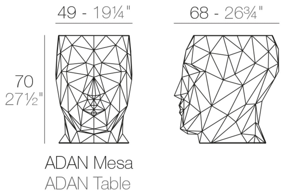 Adan Table LED RGBW/Cable Ice