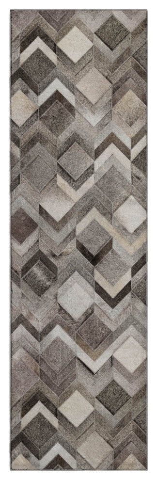 Addison Premium Washable Mayfield AMF100 Gray 2'3" x 7'6" Runner Rug
