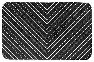 Black Chevron 34x21 Bath Mat