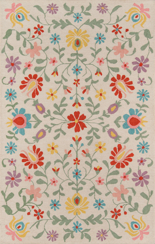 Momeni Newport Wool Hand Tufted Area Rug, Ivory, 2'x3'
