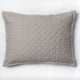Derek Linen Sham, Platinum Gray, Euro