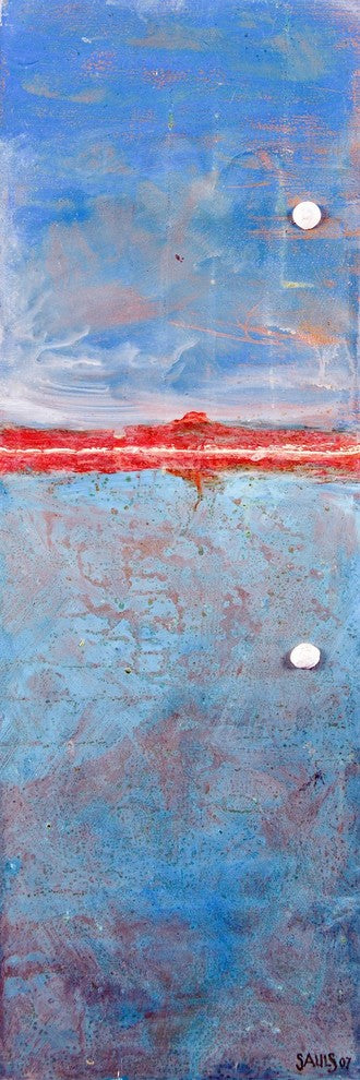 "Meet Me in the Sky" Painting Print on Wrapped Canvas, 20"x60"