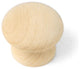 1 1/2" Au Natural Wood Mushroom Knob