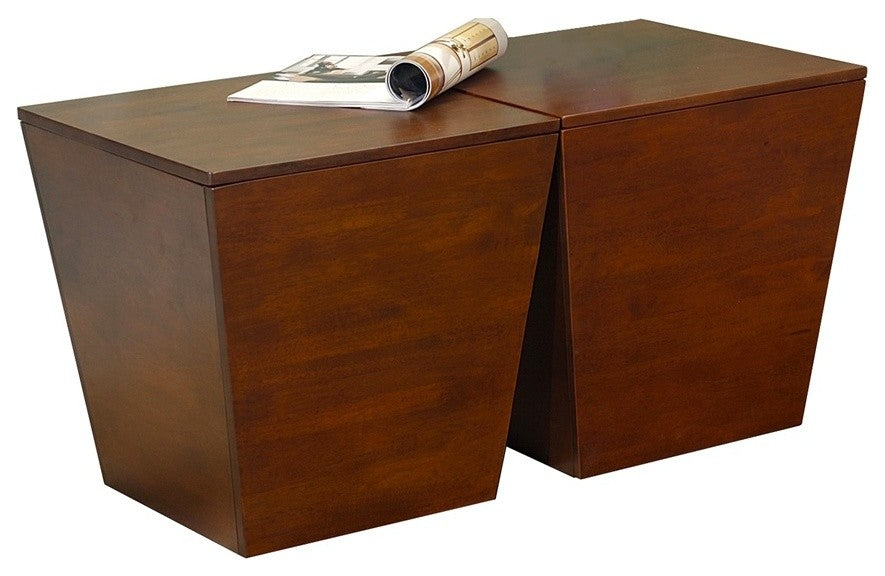 Mezo Storage Cube, Accent Table, Walnut