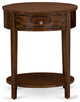 Wooden Nightstand, 1 Wooden Drawer, Stable, Sturdy Constructed Antique Walnut