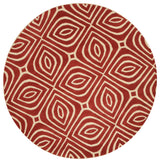 Red Contemporary Geometric Marla Area Rug