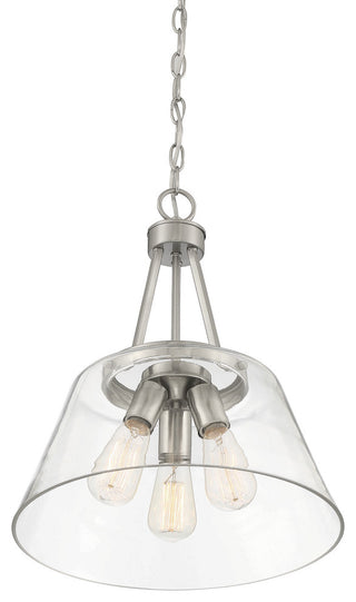 Calhoun 3-Light Satin Nickel Pendant