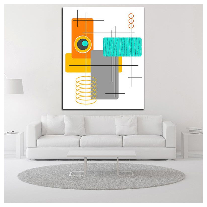 "Modop in Orange" by Tonya Newton, Print on Canvas, 14"x18"