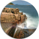 Acadia National Park Coast, Beach Round Metal Wall Art, 11"
