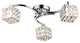 WAREHOUSE OF TIFFANY'S RL8088 Liel 5 in. 3-Light Chrome Finish Ceiling Lamp