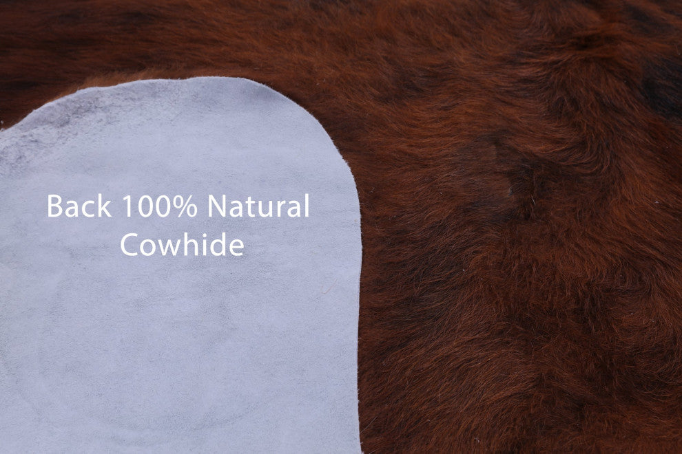 Organic Natural Hair-On Cowhide Area Rug 5' 10" X 5' 1" C1732
