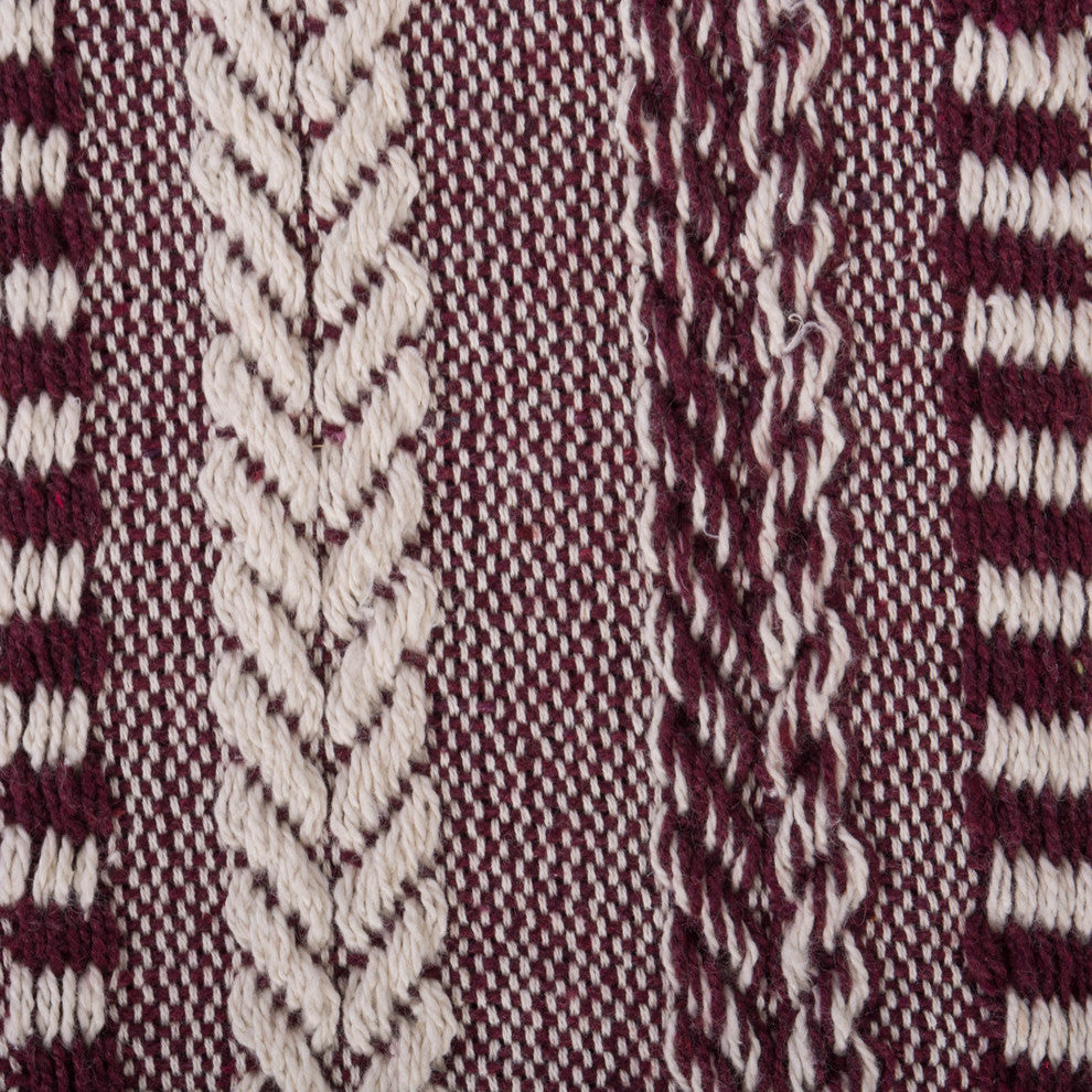 Blackberry Braided Stripe Throw