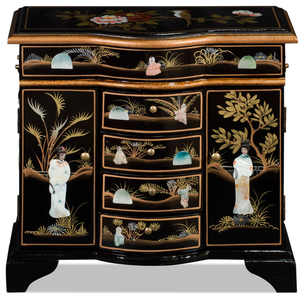 Mother of Pearl Motif Jewelry Cabinet