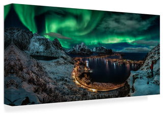 Javier De La 'Chasing The Northern Lights' Canvas Art, 32"x16"