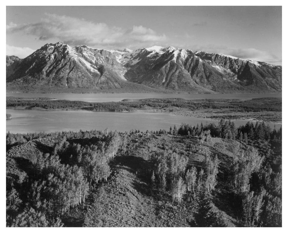 "View across river valley, Grand Teton National Park, 1941" Paper Art, 24"x20"