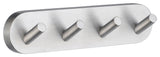 Home Quadruple Hook Brushed Chrome