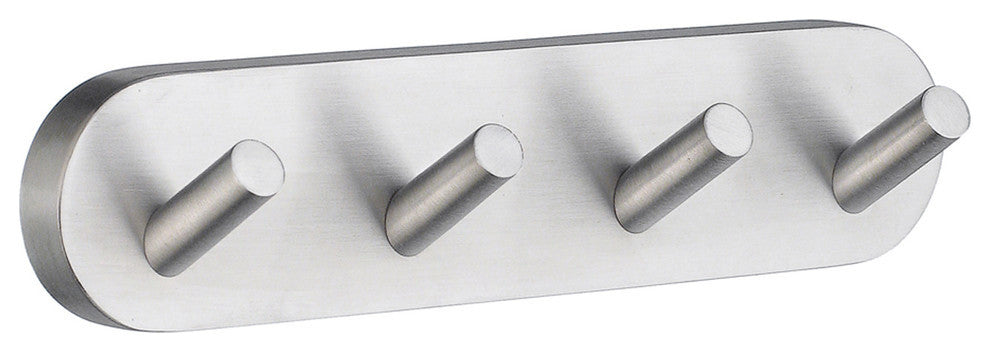 Home Quadruple Hook Brushed Chrome