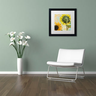 Color Bakery 'Soleil II' Matted Framed Art, Black Frame, White Mat, 16x16