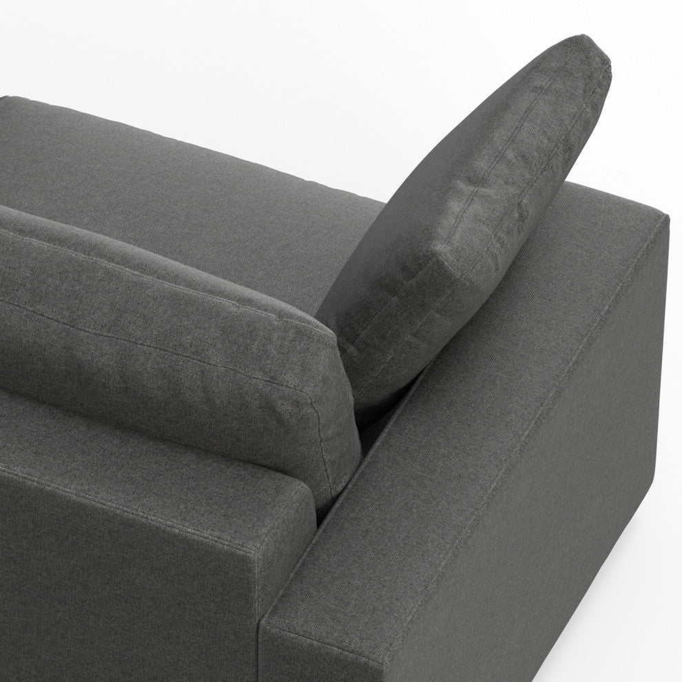 Charlie Right-Facing Sectional in Tightly Woven Performance Fabric