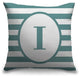 "Letter I - Striped Oval" Pillow 20"x20"