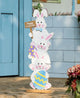 30.75'' Wooden Easter Stacked Bunny Porch Decor