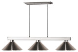 Players Collection 3 Light Billiard Light in Brushed Nickel Finish
