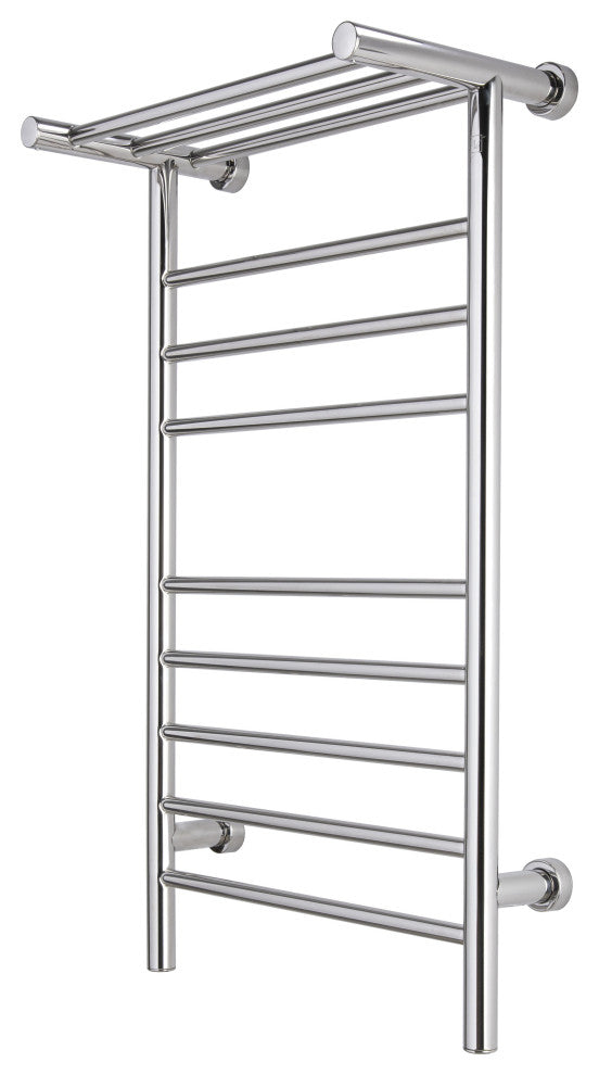8 Bars Summit Towel Warmer, Dual Connection, Polished