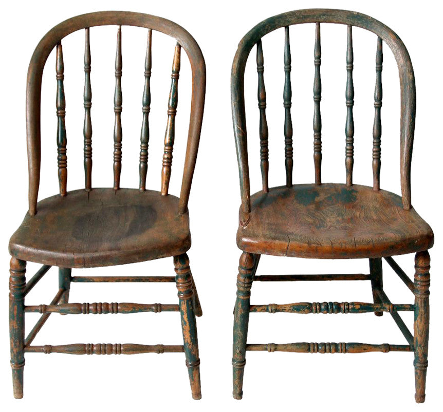 Consigned, Antique Windsor Chairs Pair