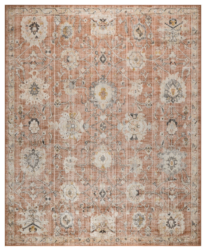 Nourison Oushak Home 9' x 12' Rust Vintage Indoor Rug