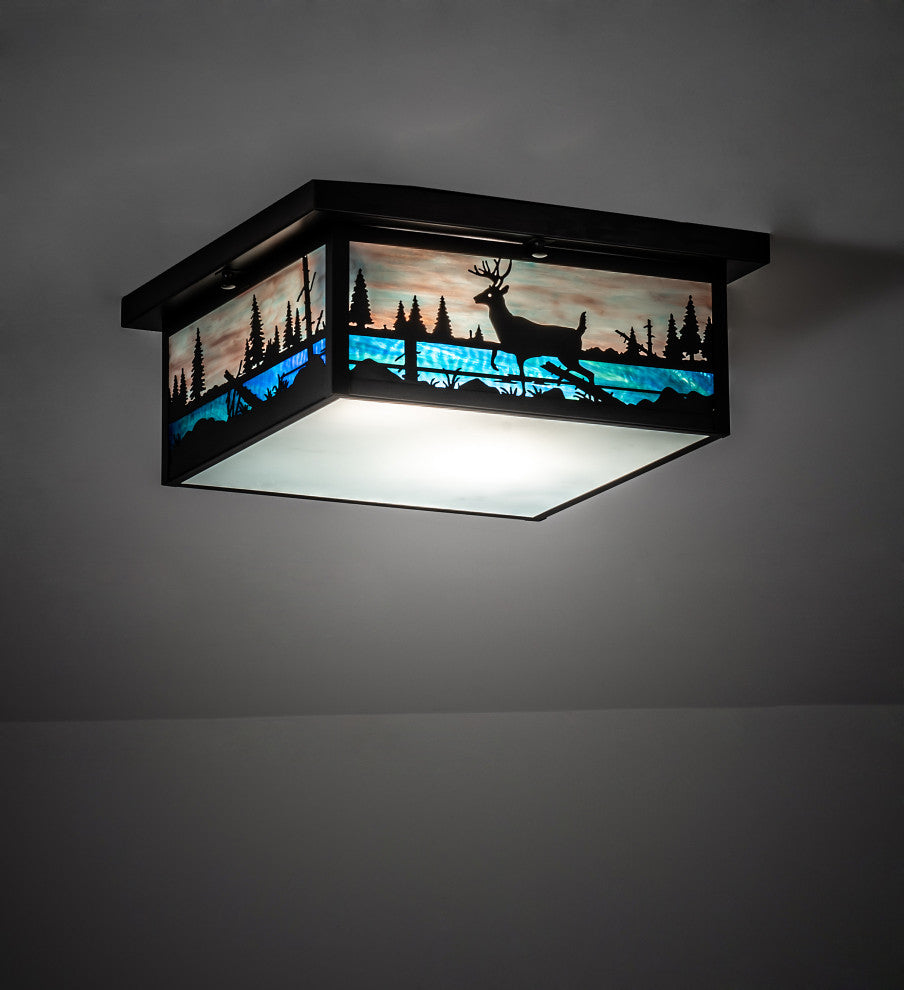 16 Square Deer Creek Flushmount