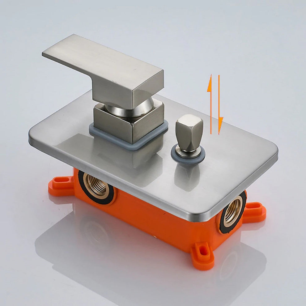 2 Way Brushed Nickel Control Valve Mixer Shower