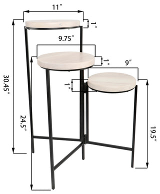 11-10-9" 3 Tire Plant Stand
