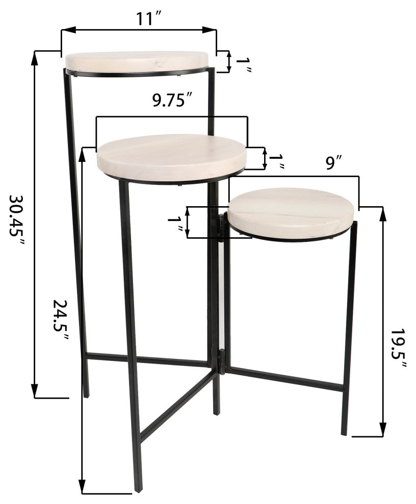 11-10-9" 3 Tire Plant Stand