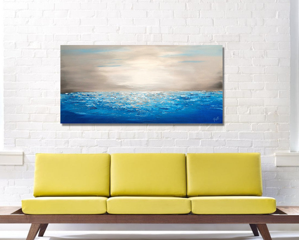48" x 24" Coastal_4  Original Large Modern Painting