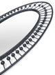 Frame Wall Mirror, Oval, Glass, Steel Metal, Black, Bedroom Living