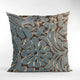 Plutus Blue Flower Velvet Paisley Luxury Throw Pillow, 18"x18"