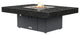 Rectangular Fire Pit Table, 48x36, Propane, Black Pearl Top, Gray