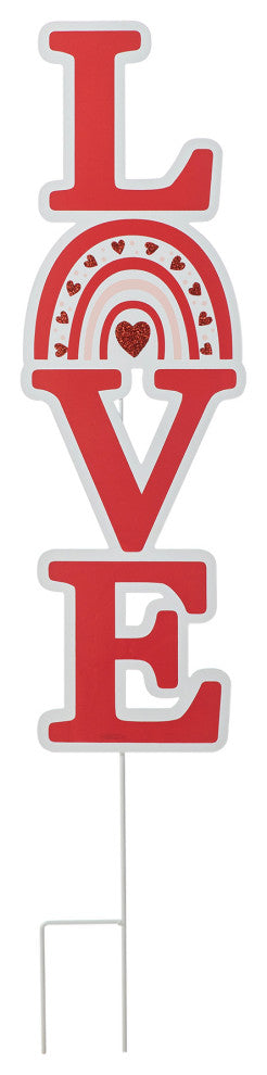 36''H Valentine's Metal Yard Stake
