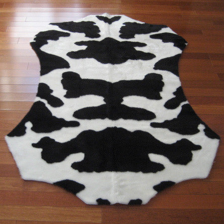 Faux Fur Cow Hide Rug, 56"x79"