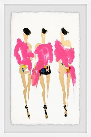 "Flaming Pink" Framed Painting Print, 12"x18"