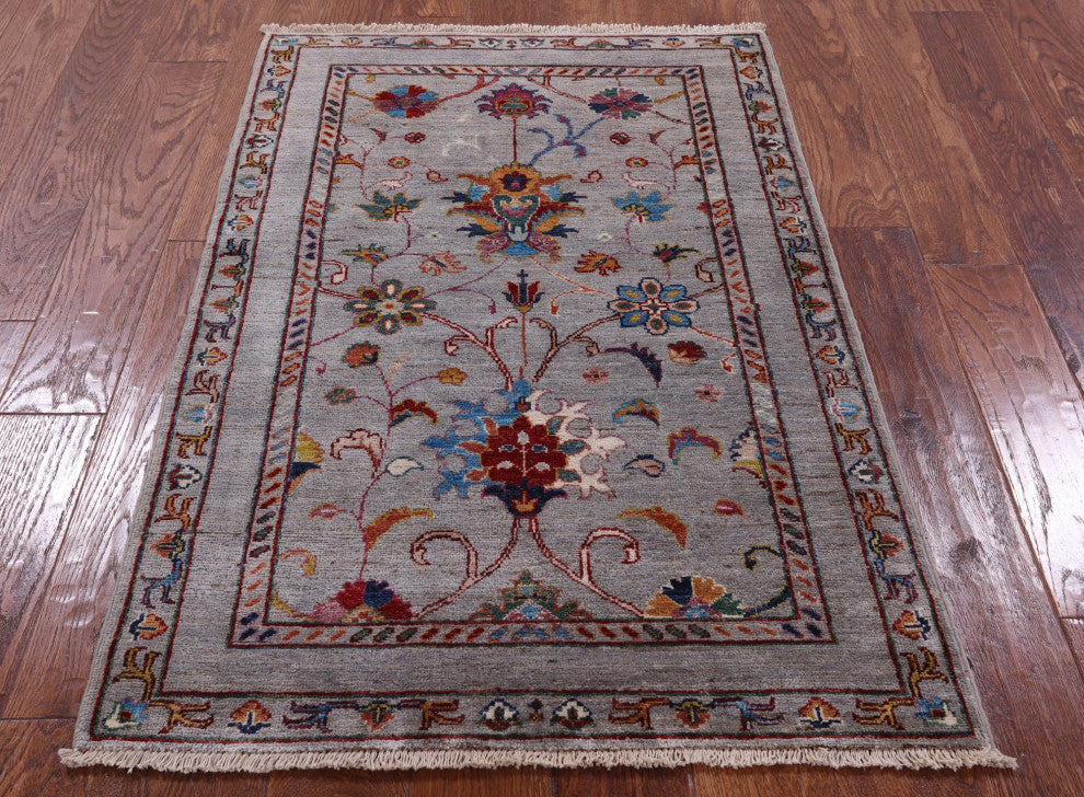 Persian Tabriz Hand Knotted Rug 2' 9" X 4' 2" Q9921