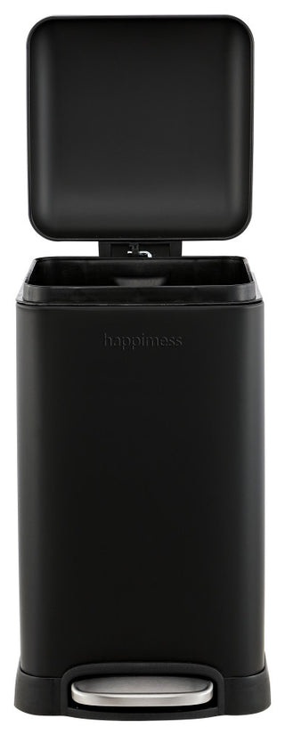 Betty Retro Mini 3.2-Gallon Step-Open Trash Can, Black