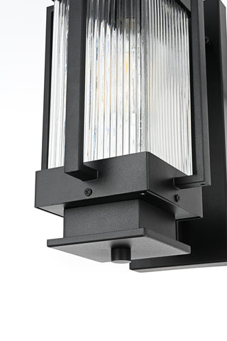 Home Living 7" Outdoor Wall Sconce, Black