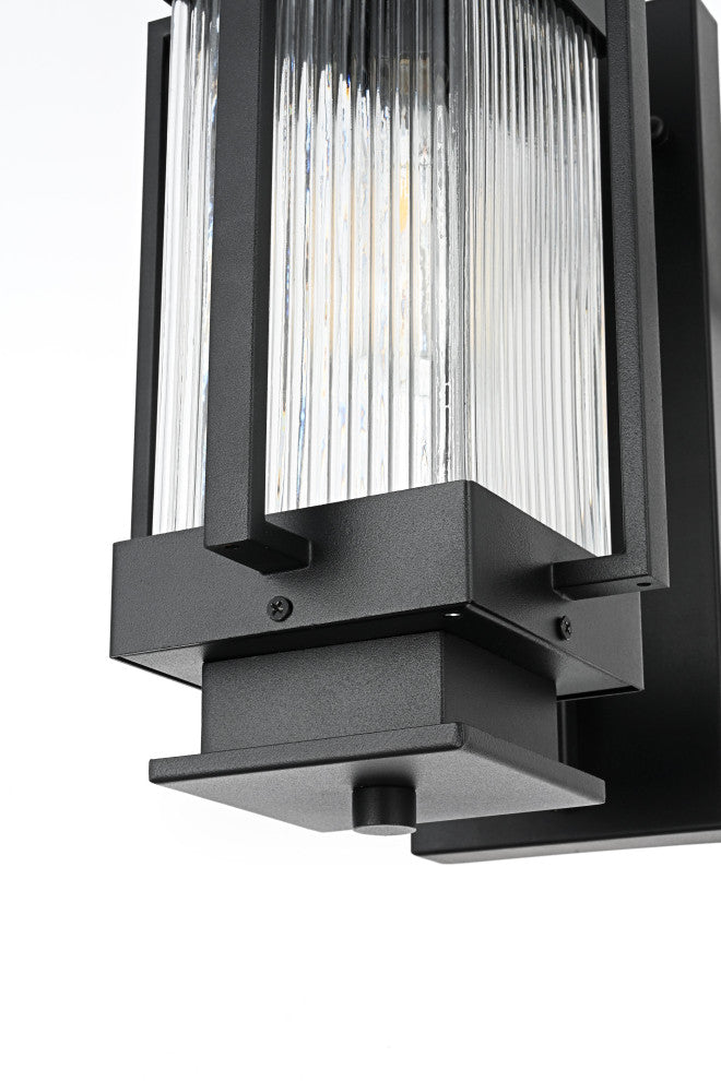 Home Living 7" Outdoor Wall Sconce, Black