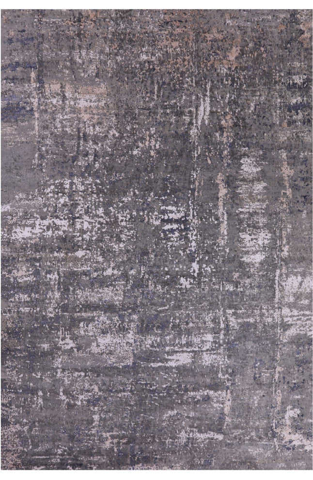 Modern Wool and Silk Hand Knotted Rug 10' 0" X 14' 3" Q7114