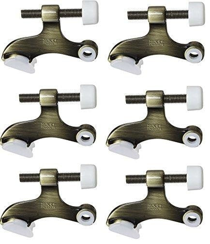 Nuk3y Hinge Pin Heavy Duty Door Stop, Set of 6, Antique Brass