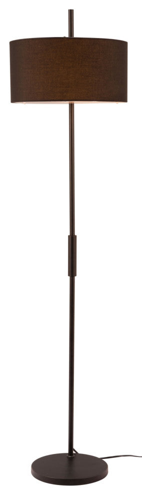 Floor Lamp Light, Steel Metal, Black, Kitchen Lounge Bistro Lobby Hospitality